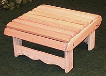 Ottoman foot rest natural, In Western red Cedar : Adirondack Chairs, in red cedar, Made with Red Cedar, Red Cedar from Canada